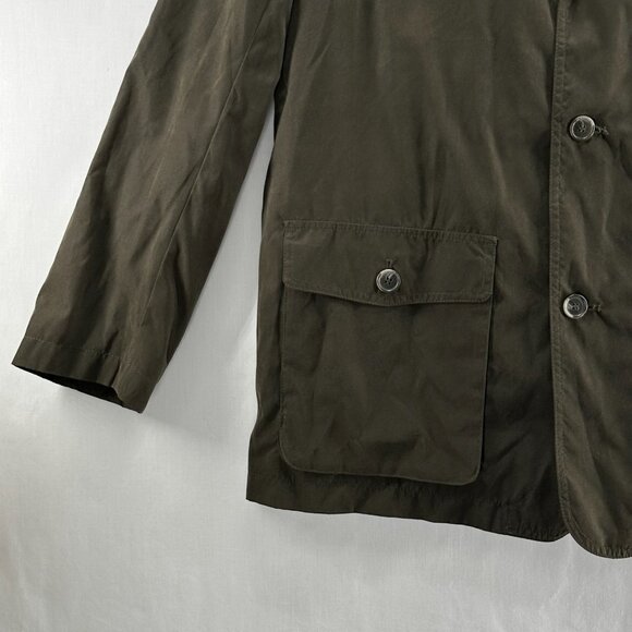 TravelSmith Travel Jacket Mens M Lightweight Sport Coat Pockets Adjustable Olive - Picture 6 of 15